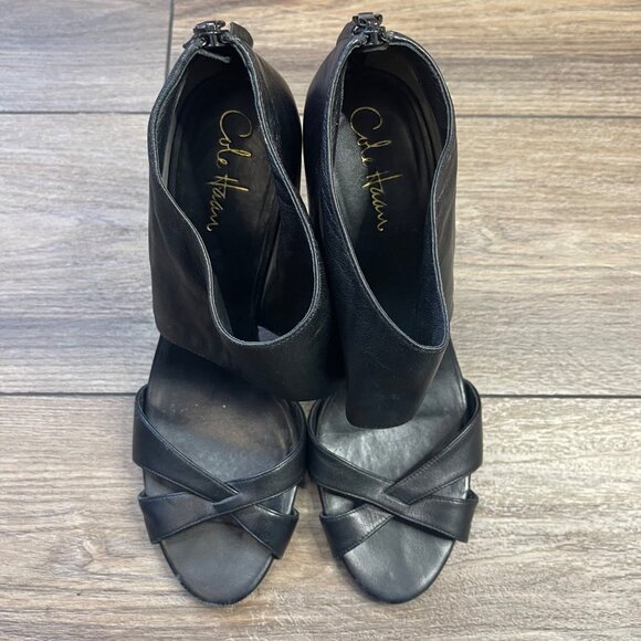 Cole Haan Nike Air Natasha Stiletto Heels Women's 9.5B Black Leather Business - Picture 5 of 16